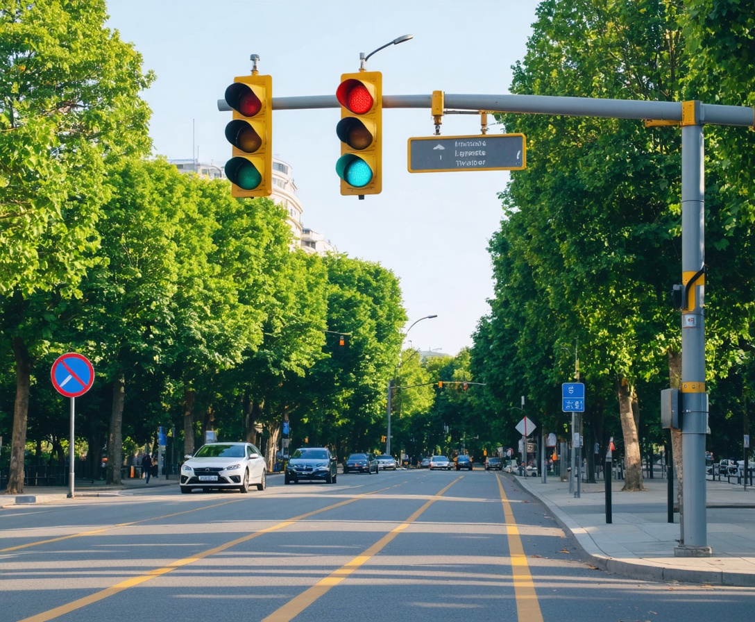 Intelligent traffic light system with sensors